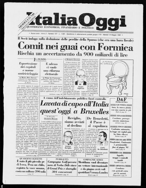 Italia oggi : quotidiano di economia finanza e politica